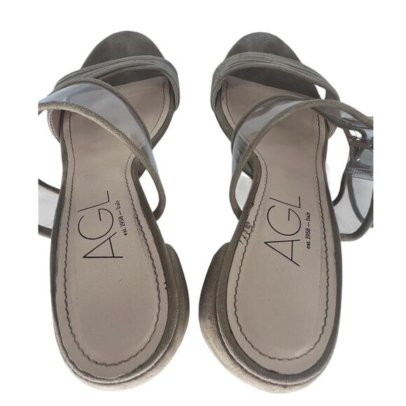 AGL Transparent Buckle Strap Mule Sandals - Picture 12 of 14